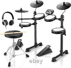 Donner DED-80 Electric Drum Kit, Electronic Drum Sets for Beginner with 4 Quiet