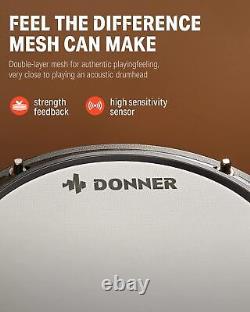 Donner DED-80 Electric Drum Kit, Electronic Drum Sets for Beginner with 4 Quiet