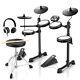 Donner Ded-80 Electronic Drum Kit 2 Switch Pedal 4 Quiet Mesh Pads 180 Sounds