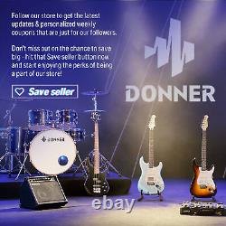 Donner DED-80 Electronic Drum Kit 2 Switch Pedal 4 Quiet Mesh Pads 180 Sounds