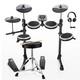 Donner Ded-80 Electronic Drum Set 4 Quiet Mesh Pads 180 Sounds 15 Drum Kits Grey