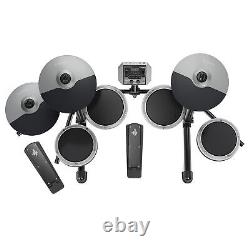 Donner DED-80 Electronic Drum Set 4 Quiet Mesh Pads 180 Sounds 15 Drum Kits Grey