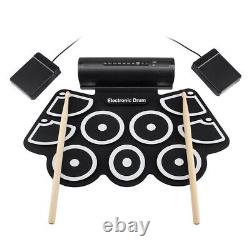 Drum Set Digital Electronic Drum Kit Handle Set Silicone With Foot Pedals