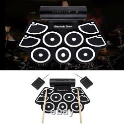 Drum Set Digital Electronic Drum Kit Handle Set USB With Foot Pedals Drum