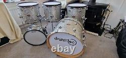 Drum-Tec diabolo 5 pc Electronic Drum Kit Silver Sparkle With H H Snare Drum