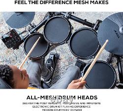 Drums Turbo Mesh Electric Drum Kit Electronic Drum Set with Quiet Mesh Drum Pa