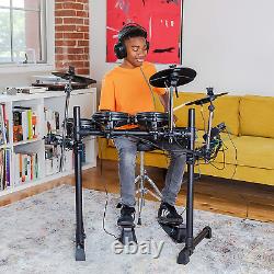 Drums Turbo Mesh Electric Drum Kit Electronic Drum Set with Quiet Mesh Drum Pa