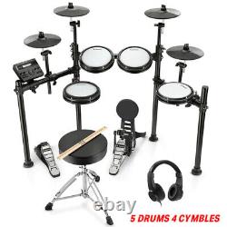 Electric Drum Kit Electronic Drum Set 4 Cymbal + Throne Headphone