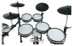 Electronic Drum E-Drum Kit Set 6 Mesh 4 Cymbals 2 Pedals Modul Set Stool Sticks