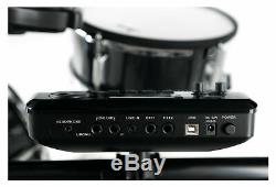 Electronic Drum Kit 10 Mesh Pads Wooden Shell E-Drum 720 Sounds USB MIDI Moduls