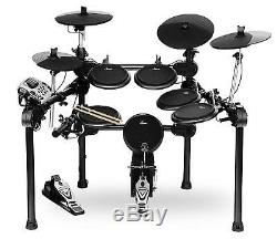 Electronic Drum Kit 5 Dual Zone Pads 4 Cymbals Pedal Sticks Rack Sound Module