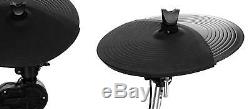 Electronic Drum Kit 5 Dual Zone Pads 4 Cymbals Pedal Sticks Rack Sound Module