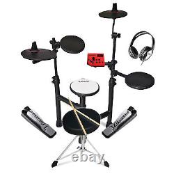 Electronic Drum Kit 5-Piece Jazz Style Set, Stool, Headphones Carlsbro Club 100
