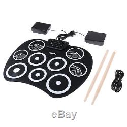 Electronic Drum Kit Portable Electric Drum Set with Sticks Students Beginner