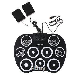 Electronic Drum Kit Portable Electric Drum Set with Sticks Students Beginner