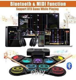 Electronic Drum Set, Uverbon Electric Drum Kit for Kids Colorful Drum Pad USB