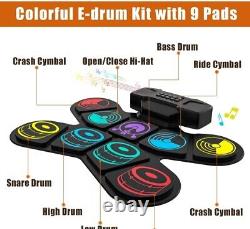 Electronic Drum Set, Uverbon Electric Drum Kit for Kids Colorful Drum Pad USB