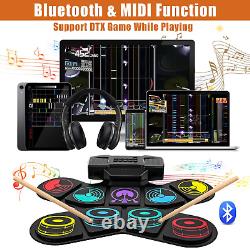 Electronic Drum Set, Uverbon Electric Drum Kit for Kids Colorful Drum Pad with &