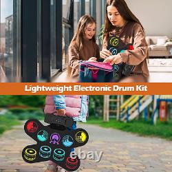 Electronic Drum Set, Uverbon Electric Drum Kit for Kids Colorful Drum Pad with &