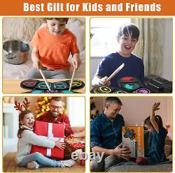 Electronic Drum Set, Uverbon Electric Drum Kit for Kids Colorful Drum Pad with &