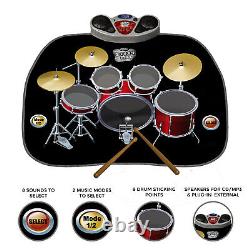 Electronic Kids Drum Kit Stick Musical Play Mat Music Fun Sound Toy Xmas Gifts