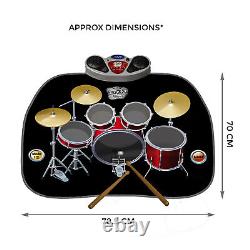 Electronic Kids Drum Kit Stick Musical Play Mat Music Fun Sound Toy Xmas Gifts