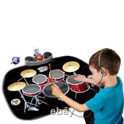 Electronic Kids Drum Kit Stick Musical Play Mat Music Fun Sound Toy Xmas Gifts