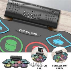 Electronic Kids Rechargeable Premium Roll-up Practice Portable Drum Pad Drum Kit