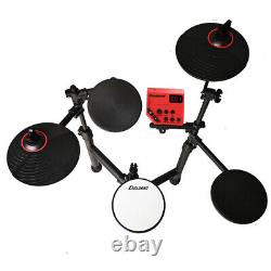 Foldable Electric Drum Kit Jazz Band Digital Set with Stool, Headphones & Sticks