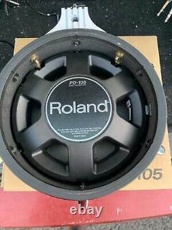 Free P&P. Roland PD-105 Mesh Head Drum Pad. For Electronic Drum Kit Original Box