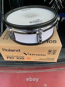 Free P&P. Roland PD-105 Mesh Head Drum Pad. For Electronic Drum Kit Original Box