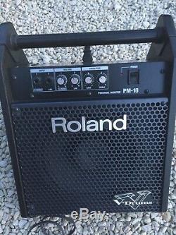 Free P&P Roland PM-10 Amp for Electronic Drum kit. Stereo Lead Incl. Amplifier