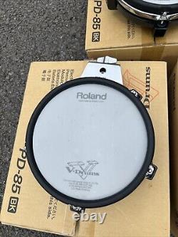Free P&P. Set of 3 Roland PD-85 Dual Trigger Mesh Drum Pad Snare Tom Drum Pads