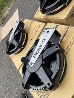 Free P&P. Set of 3 Roland PD-85 Dual Trigger Mesh Drum Pad Snare Tom Drum Pads