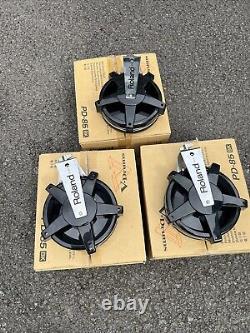 Free P&P. Set of 3 Roland PD-85 Dual Trigger Mesh Drum Pad Snare Tom Drum Pads
