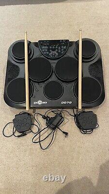 Gear4music DD70 Portable Electric Drum Pad with pedals