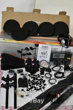 ION Audio 5-Piece Electronic Drum Kit Set + Headphones iED01