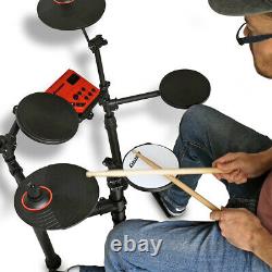 Jazz Band Drum Set 5-Piece Electronic Digital Kit with Stool, Headphones, Sticks