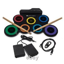 Music Electronic 7Pad Silicone Digital Drum Kit Foot Padels Audio