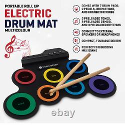 Music Electronic 7Pad Silicone Digital Drum Kit Foot Padels Audio