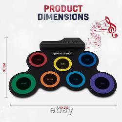 Music Electronic 7Pad Silicone Digital Drum Kit Foot Padels Audio