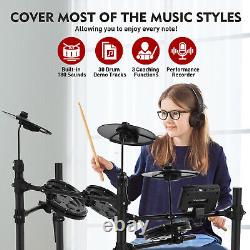 Mustar Electric Drum Set 10 Pieces Drum kits Pedals Sticks Stool USB MIDI