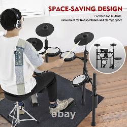 Mustar Electric Drum Set 10 Pieces Drum kits Pedals Sticks Stool USB MIDI