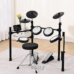 Mustar Electric Drum Set 10 Pieces Drum kits Pedals Sticks Stool USB MIDI