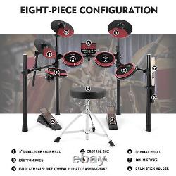 Mustar Electric Drum Set 225 Sounds 15 Drum kits Pedals Sticks Stool USB MIDI