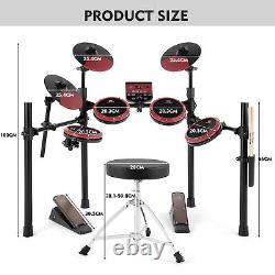 Mustar Electric Drum Set 225 Sounds 15 Drum kits Pedals Sticks Stool USB MIDI