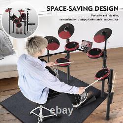 Mustar Electric Drum Set 225 Sounds 15 Drum kits Pedals Sticks Stool USB MIDI