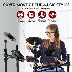 Mustar Electric Drum Set 225 Sounds 15 Drum kits Pedals Sticks Stool USB MIDI