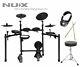 Nux Dm5s Digital Electronic Drum Kit Usb Midi Built-in Coach + Stool + Sticks