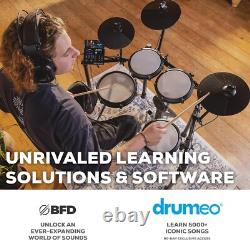 Nitro Max Electric Drum Kit Mesh Pads, Bluetooth, USB MIDI, 440+ Sounds, NEW